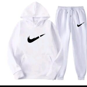 Nike White Tracksuit with Black Logo